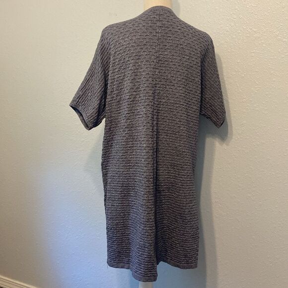 Lane Bryant Blue Ribbed Short Sleeve Open Front Cardigan Size 14/16 NEW - Picture 5 of 10